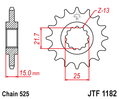 Звезда ведущая JT JTF1182.15 (JTF1182-15) (F1182-15)