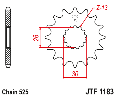 Звезда ведущая JT JTF1183.18 (JTF1183-18) (F1183-18)