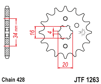 Звезда ведущая JT JTF1263.12 (JTF1263-12) (F1263-12)