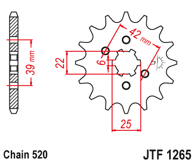 Звезда ведущая JT JTF1265.15 (JTF1265-15) (F1265-15)