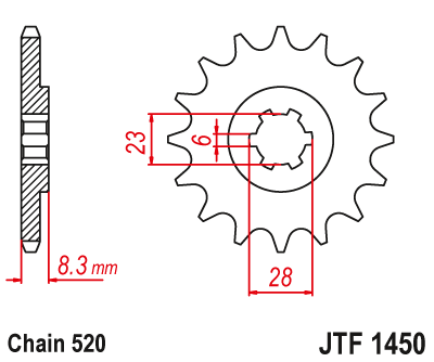 Звезда ведущая JT JTF1450.13 (JTF1450-13) (F1450-13)