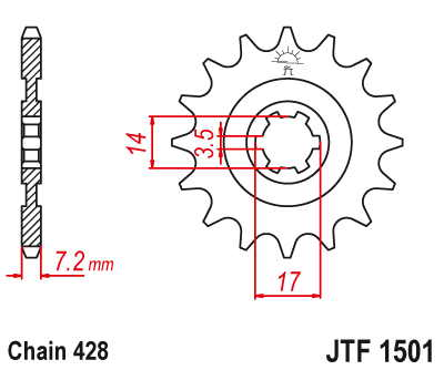 Звезда ведущая JT JTF1501.14 (JTF1501-14) (F1501-14)