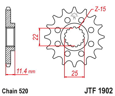 Звезда ведущая JT JTF1902.14 (JTF1902-14) (F1902-14)