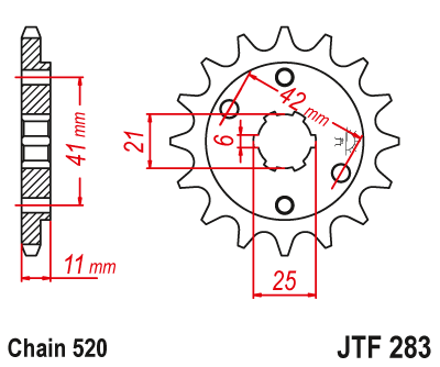 Звезда ведущая JT JTF283.14 (JTF283-14) (F283-14)