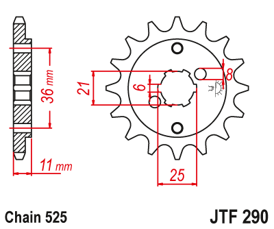 Звезда ведущая JT JTF290.14 (JTF290-14) (F290-14)