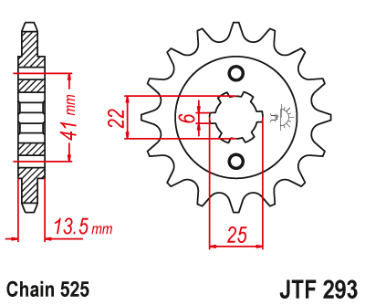Звезда ведущая JT JTF293.14 (JTF293-14) (F293-14)