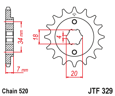 Звезда ведущая JT JTF329.14 (JTF329-14) (F329-14)