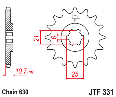 Звезда ведущая JT JTF331.15 (JTF331-15) (F331-15)