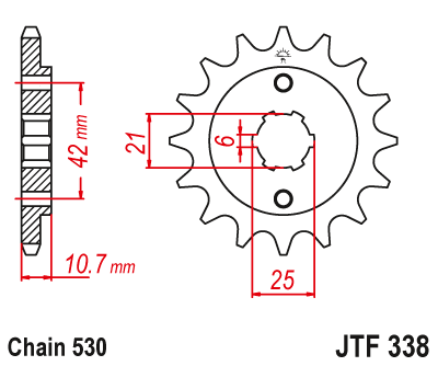 Звезда ведущая JT JTF338.16 (JTF338-16) (F338-16)