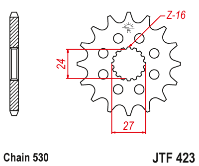 Звезда ведущая JT JTF423.17 (JTF423-17) (F423-17)
