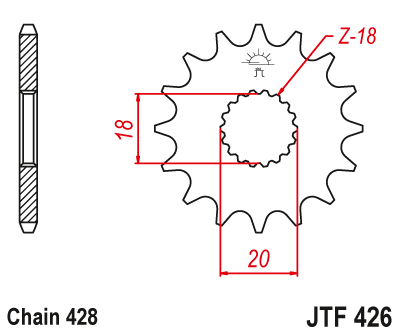Звезда ведущая JT JTF426.15 (JTF426-15) (F426-15)