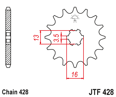 Звезда ведущая JT JTF428.13 (JTF428-13) (F428-13)
