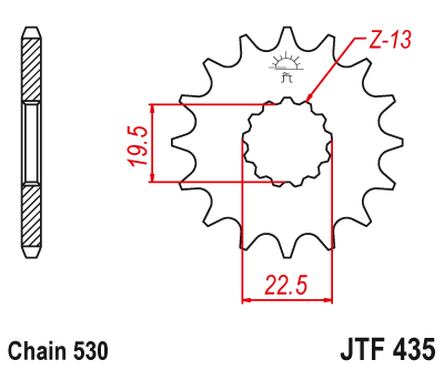 Звезда ведущая JT JTF435.15 (JTF435-15) (F435-15)