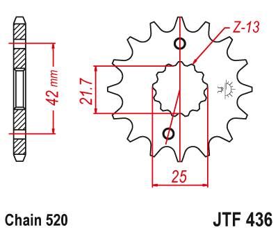 Звезда ведущая JT JTF436.15 (JTF436-15) (F436-15)