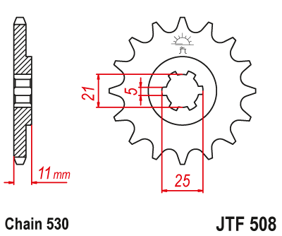 Звезда ведущая JT JTF508.14 (JTF508-14) (F508-14)