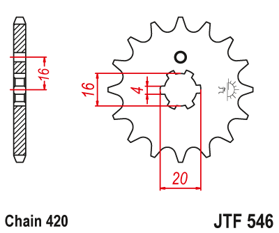 Звезда ведущая JT JTF546.12 (JTF546-12) (F546-12)