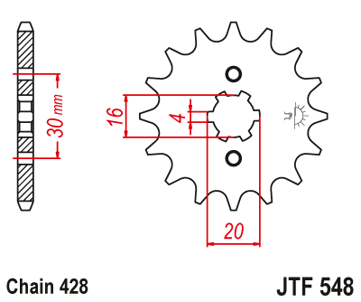 Звезда ведущая JT JTF548.13 (JTF548-13) (F548-13)
