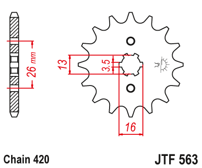 Звезда ведущая JT JTF563.11 (JTF563-11) (F563-11)
