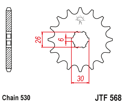 Звезда ведущая JT JTF568.17 (JTF568-17) (F568-17)