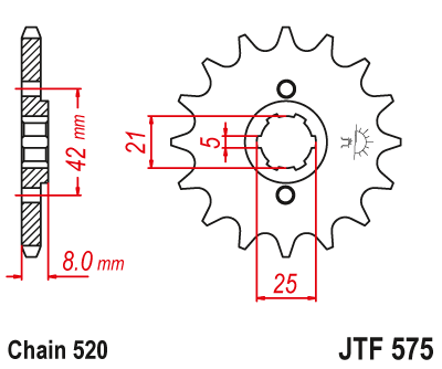 Звезда ведущая JT JTF575.16 (JTF575-16) (F575-16)