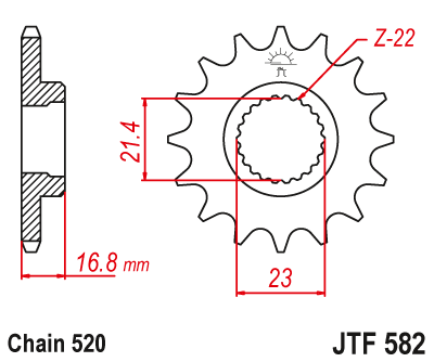 Звезда ведущая JT JTF582.15 (JTF582-15) (F582-15)