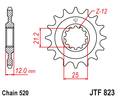 Звезда ведущая JT JTF823.13 (JTF823-13) (F823-13)