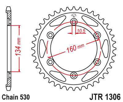 Звезда ведомая JT JTR1306.40 (JTR1306-40) (R1306-40)