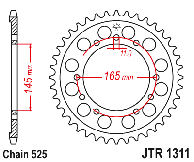 Звезда ведомая JT JTR1311.43 (JTR1311-43) (R1311-43)