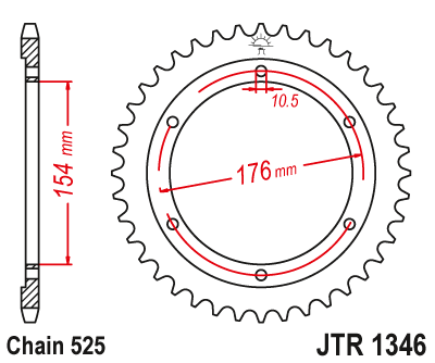 Звезда ведомая JT JTR1346.43 (JTR1346-43) (R1346-43)