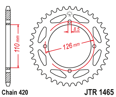 Звезда ведомая JT JTR1465.47 (JTR1465-47) (R1465-47)