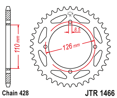 Звезда ведомая JT JTR1466.47 (JTR1466-47) (R1466-47)