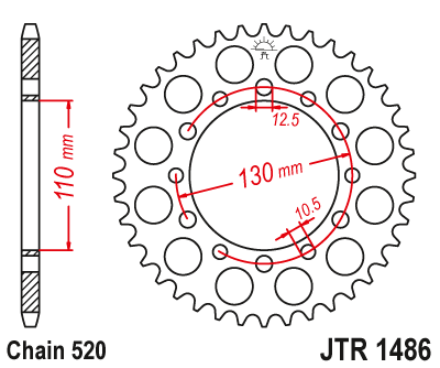 Звезда ведомая JT JTR1486.44 (JTR1486-44) (R1486-44)