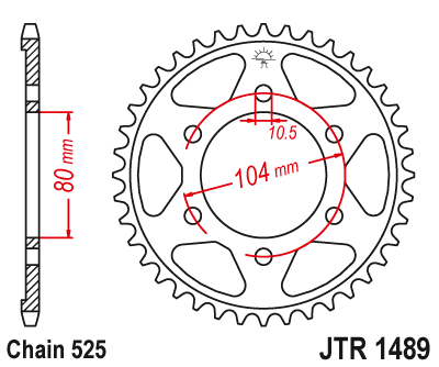Звезда ведомая JT JTR1489.39 (JTR1489-39) (R1489-39)