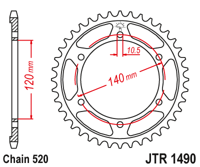 Звезда ведомая JT JTR1490.40 (JTR1490-40) (R1490-40)
