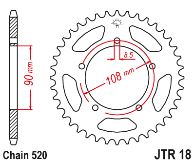 Звезда ведомая JT JTR18.39 (JTR18-39) (R18-39)