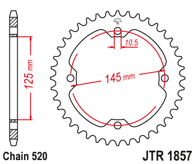 Звезда ведомая JT JTR1857.47 (JTR1857-47) (R1857-47)