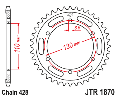 Звезда ведомая JT JTR1870.46 (JTR1870-46) (R1870-46)