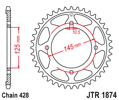 Звезда ведомая JT JTR1874.59 (JTR1874-59) (R1874-59)
