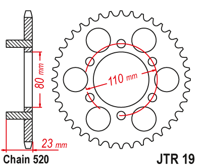 Звезда ведомая JT JTR19.36 (JTR19-36) (R19-36)