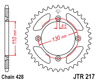 Звезда ведомая JT JTR217.56 (JTR217-56) (R217-56)