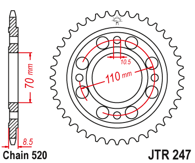 Звезда ведомая JT JTR247.41 (JTR247-41) (R247-41)