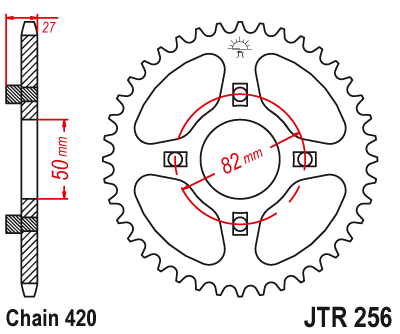 Звезда ведомая JT JTR256.36 (JTR256-36) (R256-36)