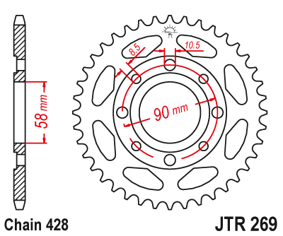 Звезда ведомая JT JTR269.38 (JTR269-38) (R269-38)
