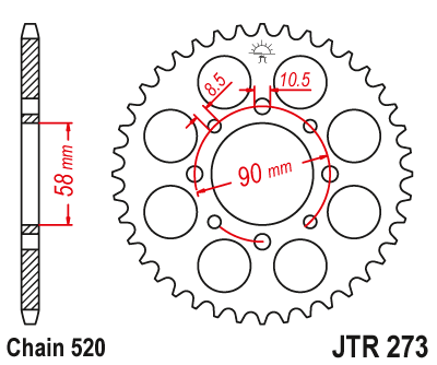 Звезда ведомая JT JTR273.39 (JTR273-39) (R273-39)