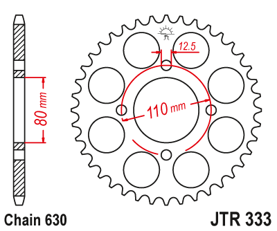 Звезда ведомая JT JTR333.38 (JTR333-38) (R333-38)