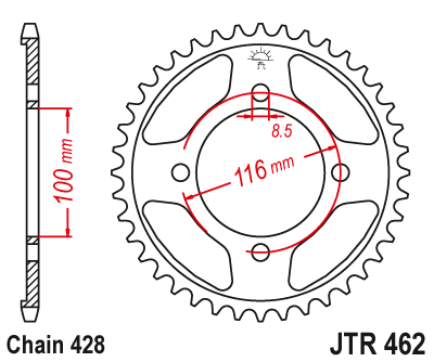 Звезда ведомая JT JTR462.52 (JTR462-52) (R462-52)