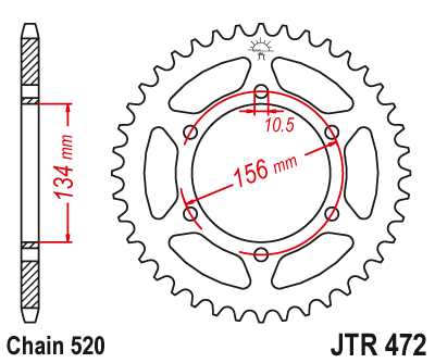 Звезда ведомая JT JTR472.48 (JTR472-48) (R472-48)