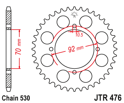 Звезда ведомая JT JTR476.44 (JTR476-44) (R476-44)