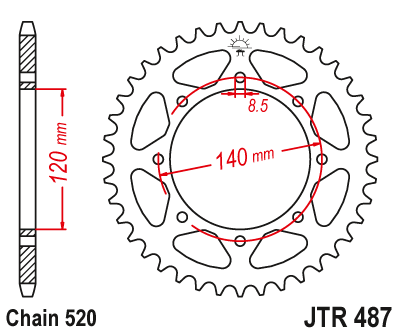 Звезда ведомая JT JTR487.47 (JTR487-47) (R487-47)
