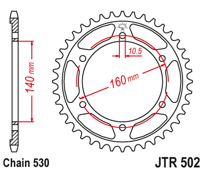 Звезда ведомая JT JTR502.49 (JTR502-49) (R502-49)